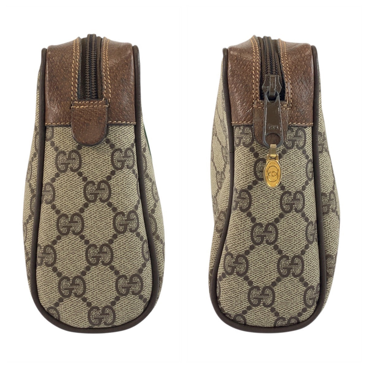 GUCCI Clutch bag 56 01 012 GG Supreme Canvas Beige Brown Gold Metal Clutch bag business bag Sherry Line Old Gucci mens Used Authentic