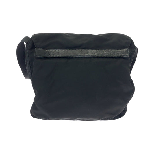 PRADA Shoulder Bag BT8994 Nylon Black SilverMetal Shoulder Bag pochette Test Triangle With logo mens Used Authentic
