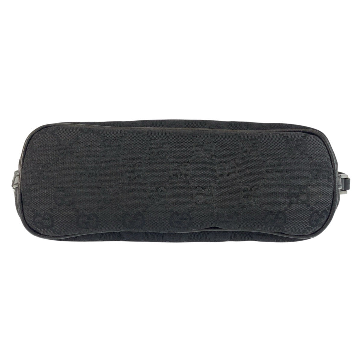 GUCCI Handbag 07198 GG canvas, leather Black SilverMetal Handbag accessory pouch Women Used Authentic