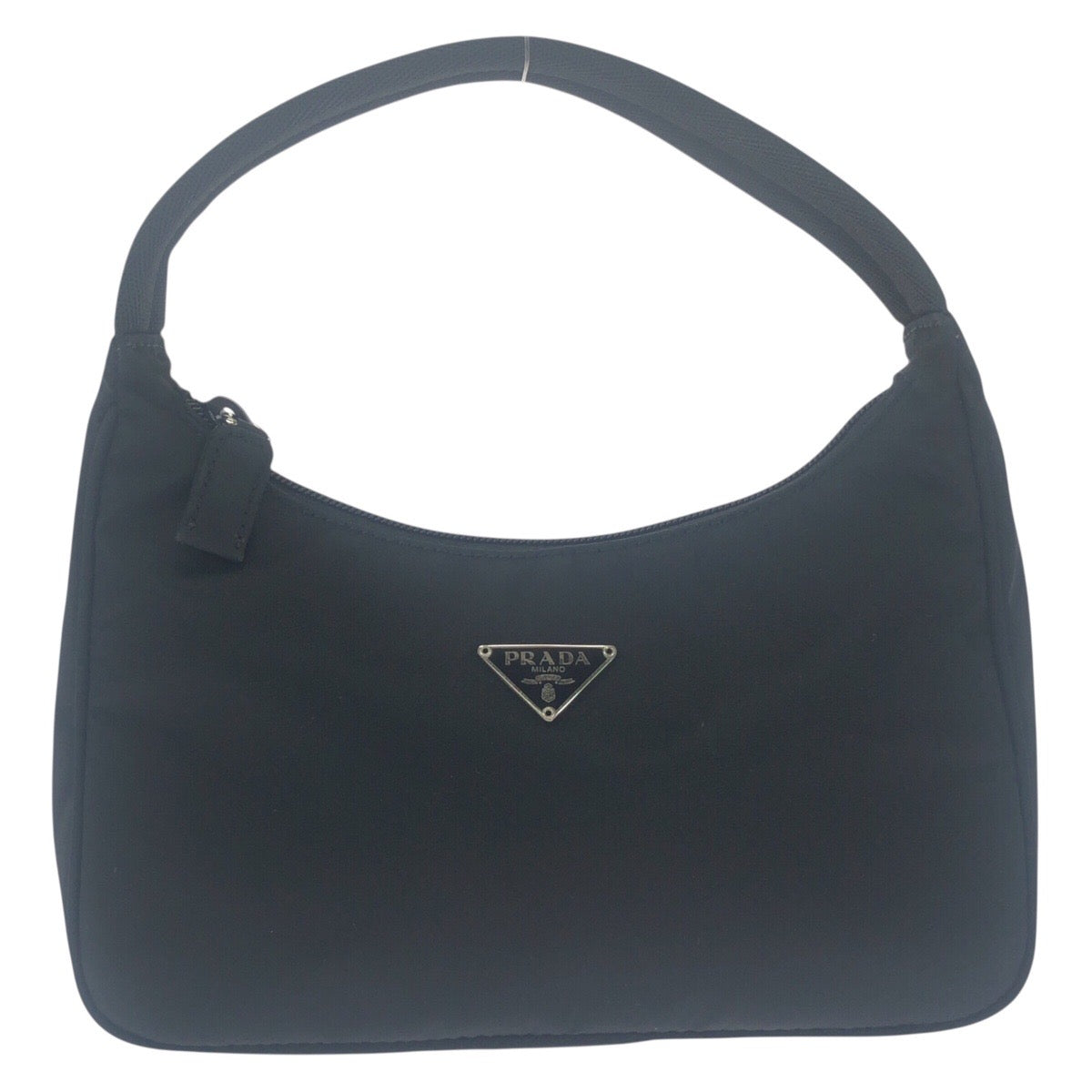 PRADA Handbag Nylon black Handbag accessory pouch Test Triangle With logo Women Used Authentic
