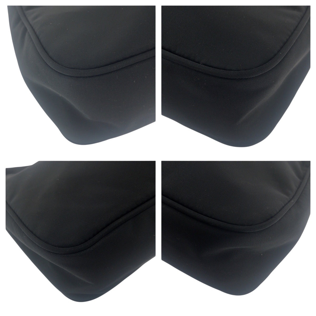 PRADA Handbag Nylon black Handbag accessory pouch Test Triangle With logo Women Used Authentic