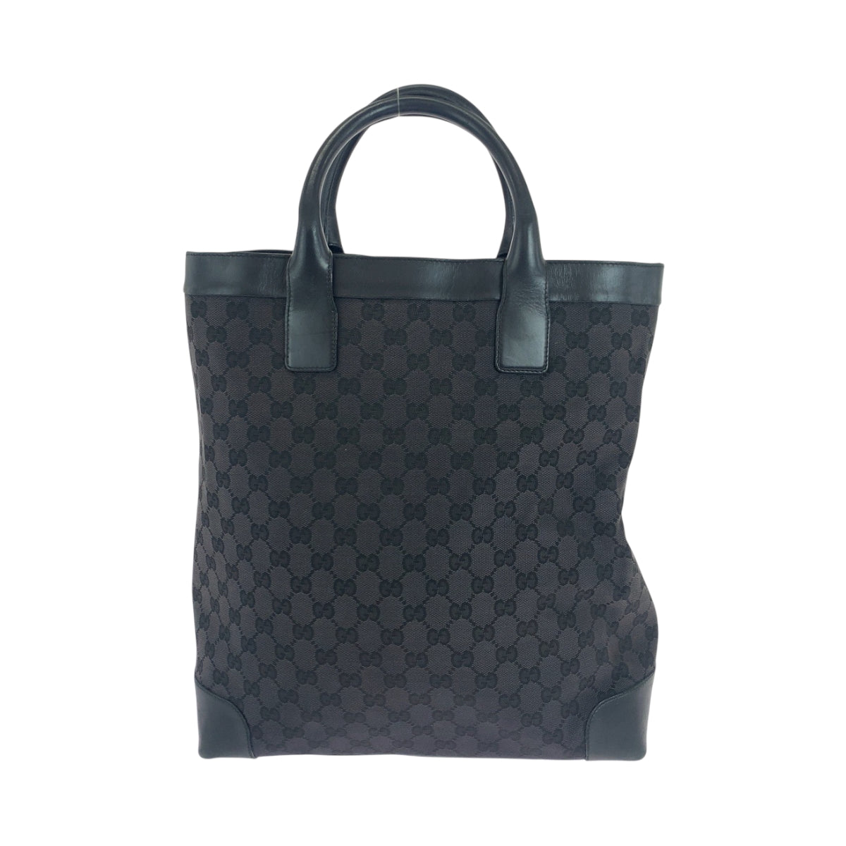 GUCCI Tote Bag 002 1141 GG canvas black Tote Bag Shoulder Bag Women Used Authentic