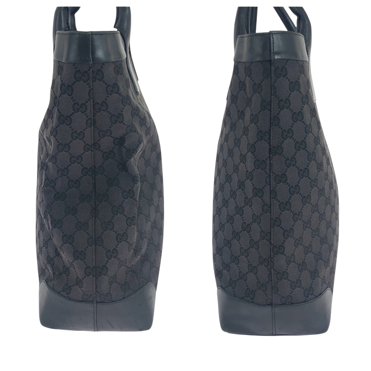 GUCCI Tote Bag 002 1141 GG canvas black Tote Bag Shoulder Bag Women Used Authentic