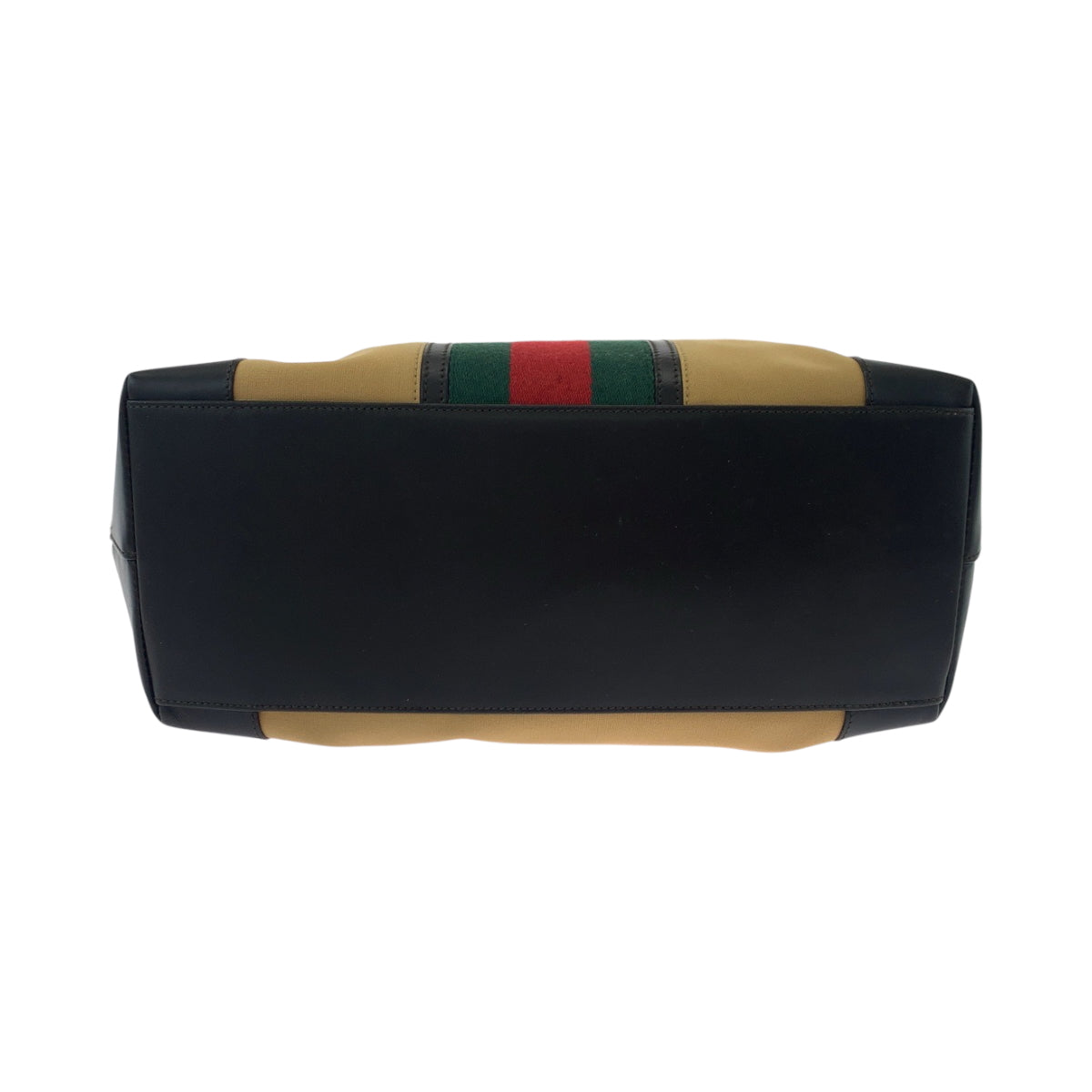 GUCCI Tote Bag 002 1121 canvas Camel Red Green GoldMetal Tote Bag Shoulder Bag Sherry line Women Used Authentic