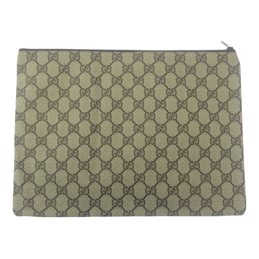 GUCCI Clutch bag 012 904 0282 PVC Beige brown Old Gucci