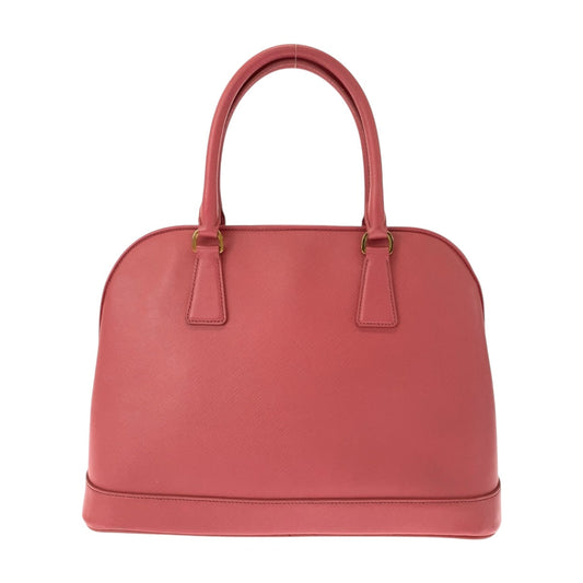 PRADA Handbag BN2558 leather Pink Gold Metal Safiano Triangle With logo