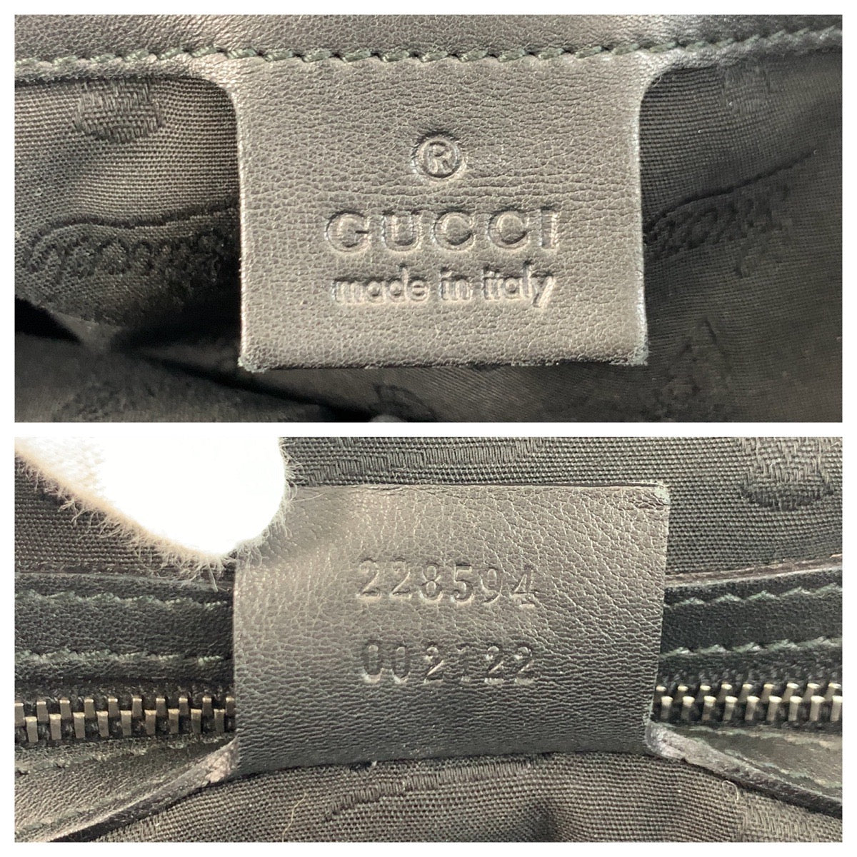 GUCCI Handbag 228594 leather Black SilverMetal Handbag Shoulder Bag Horsebit Guccissima Women Used Authentic