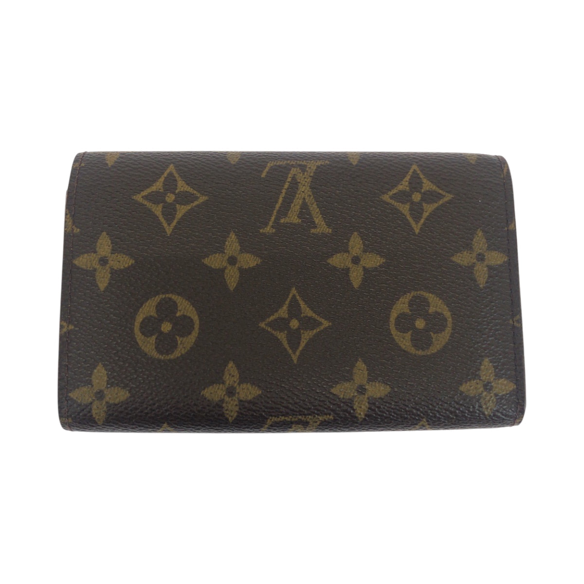 LOUIS VUITTON Bifold Wallet M61736 PVC Dark Brown Gold Metal Folding wallet Compact wallet Monogram Portefeuille Tresol Women Used Authentic