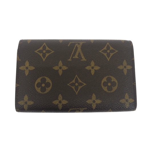 LOUIS VUITTON Bifold Wallet M61736 PVC Dark Brown Gold Metal Folding wallet Compact wallet Monogram Portefeuille Tresol Women Used Authentic