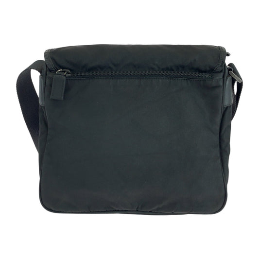 PRADA Shoulder Bag BT0173  Nylon Black SilverMetal Test Triangle With logo