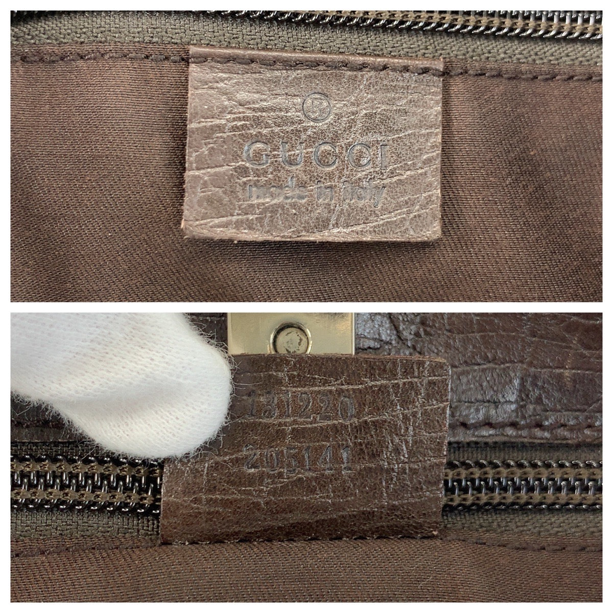 GUCCI Tote Bag 131220 GG Supreme canvas, leather Beige Brown SilverMetal Tote Bag handbag Women Used Authentic