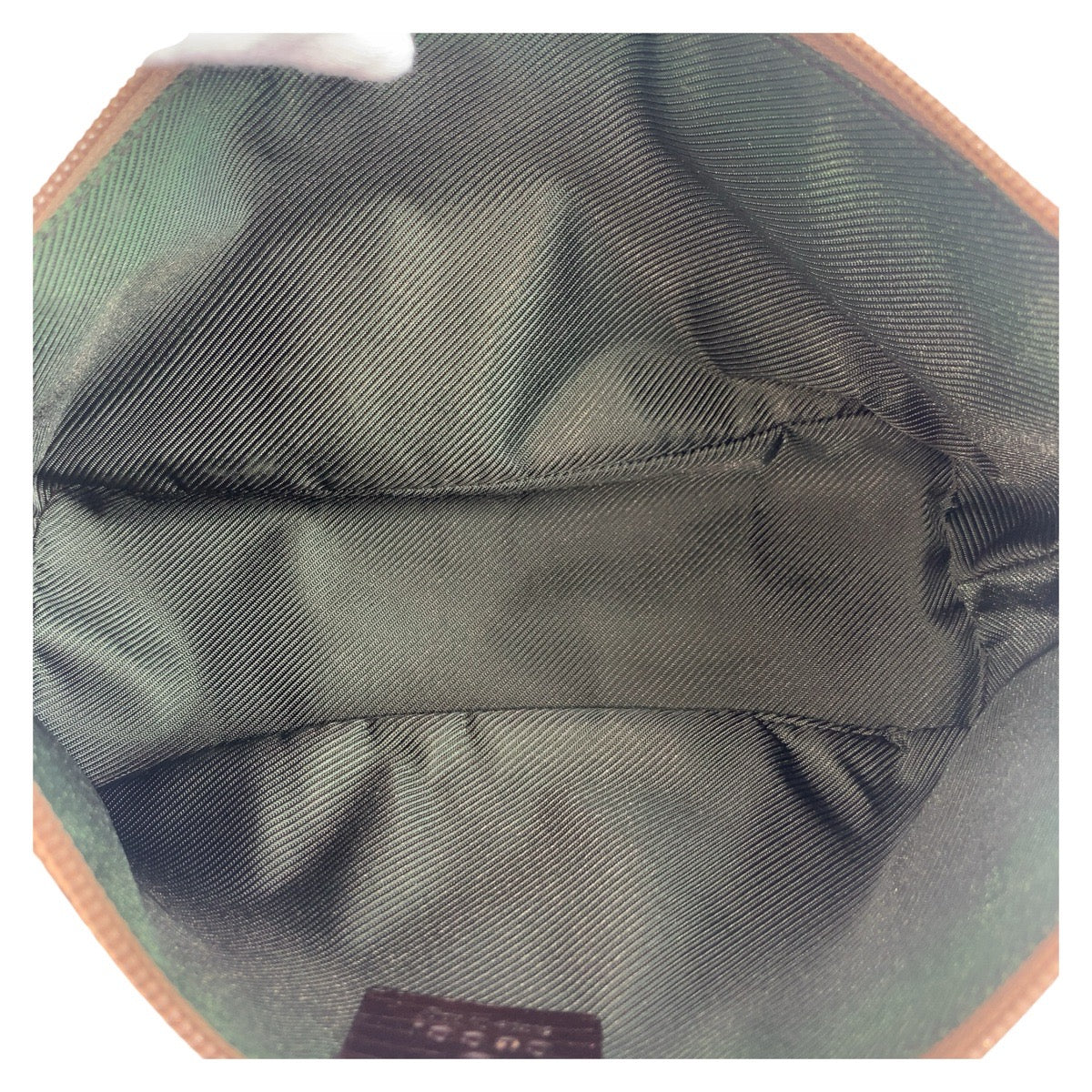 GUCCI Handbag 141809 GG canvas Beige SilverMetal Handbag accessory pouch Sherry line Women Used Authentic