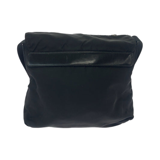 PRADA Shoulder Bag BT8994 Nylon Black SilverMetal Shoulder Bag pochette Test Triangle With logo mens Used Authentic