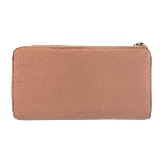 LOUIS VUITTON Long Wallet Purse M60148 leather Magnolia Pink Greige SilverMetal Long Wallet Purse Portefeuille comet Women Used Authentic