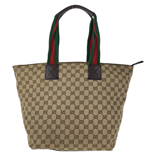 GUCCI Tote Bag 131231 GG canvas Beige brown Sherry line