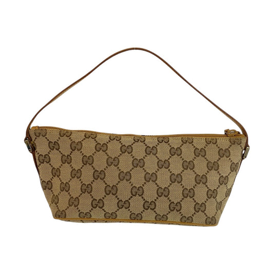 GUCCI Handbag 039 1103 GG canvas Beige Brown Gold Metal