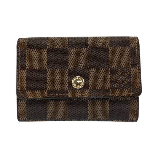 LOUIS VUITTON Coin case N61930 PVC Brown Damier Portonet plat