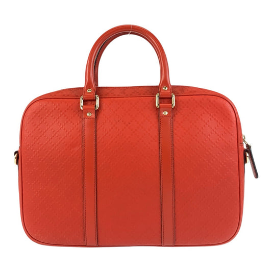 GUCCI Business bag 344357 leather Red Gold Metal Business bag Briefcase Unisex Diamante mens Used Authentic