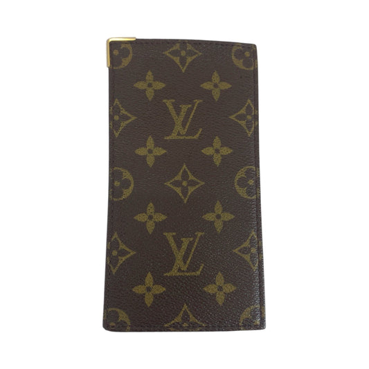 LOUIS VUITTON Long Wallet Purse PVC Brown Long Wallet Purse Check Case Monogram Stock IPO Commemorative Check Case OFFER PAR Women Used Authentic