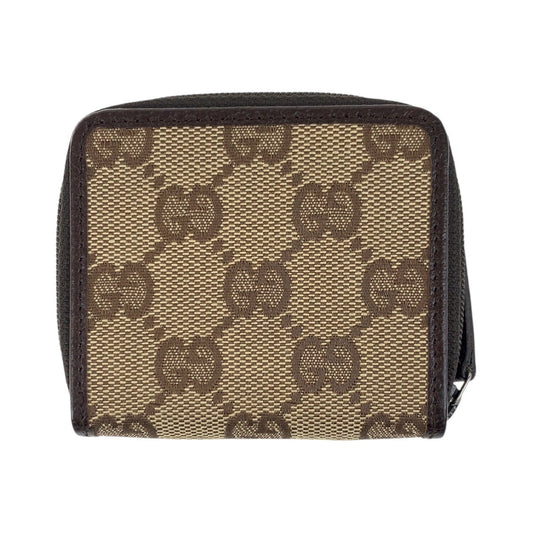 GUCCI Coin case 115255 GG canvas Brown