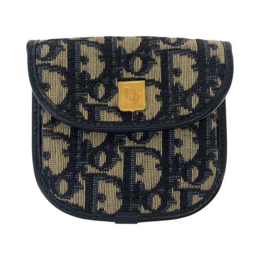 Dior Coin case canvas Navy Trotter