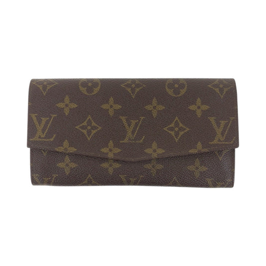 LOUIS VUITTON Long Wallet Purse M61724 PVC Brown Gold Metal Long Wallet Purse Long wallet unisex Monogram Pochette Porto Monnet Credit Women Used Authentic