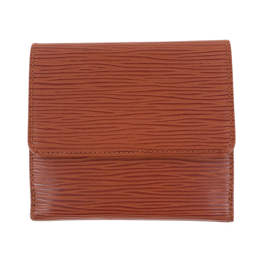 LOUIS VUITTON Tri-fold wallet M63483 leather Kenya Brown Brown Gold Metal Folding Wallet Compact Wallet Epi Porto Monevier Cartes Crdit Women Used Authentic