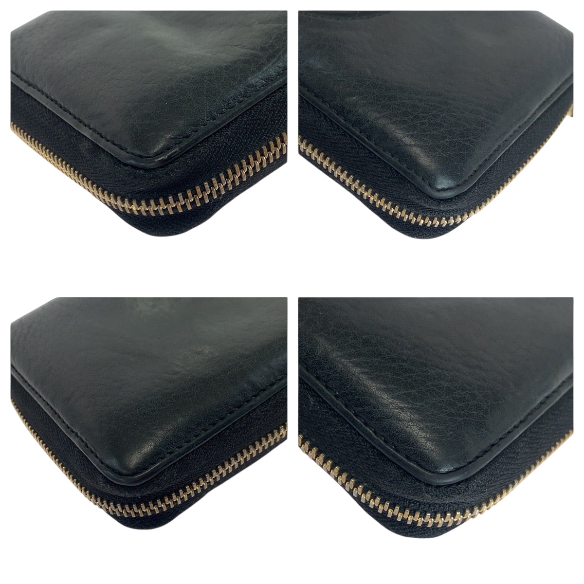 GUCCI Long Wallet Purse 308280 leather black Soho Interlocking