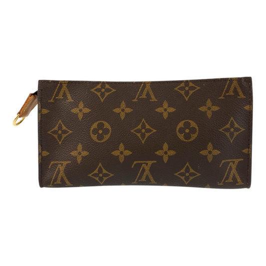 LOUIS VUITTON Pouch M51970 PVC Brown Gold Metal Pouch pouch Monogram Pochette Compact Tool Women Used Authentic