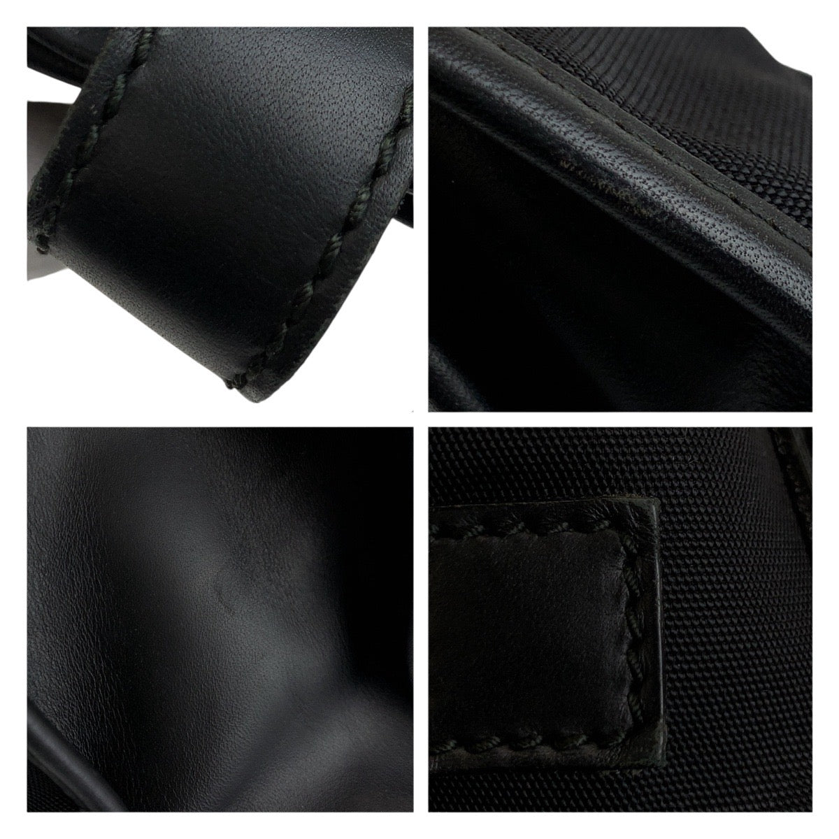 GUCCI Business bag 246410 Nylon Black SilverMetal Sherry line