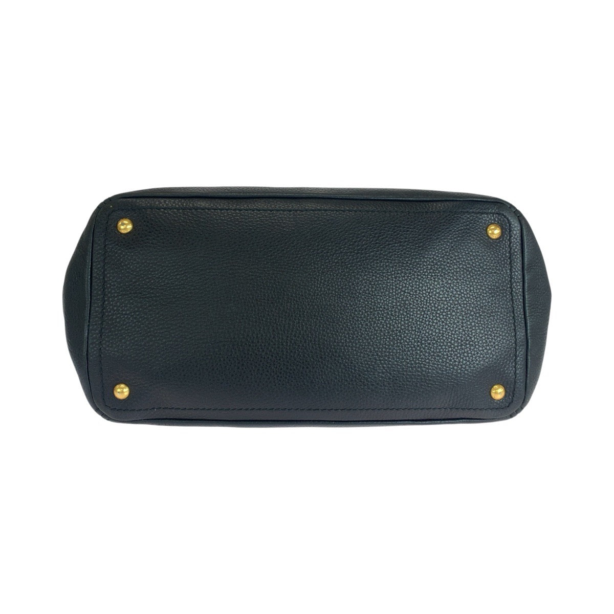 PRADA Tote Bag 208 leather Black Gold Metal Vitterodino