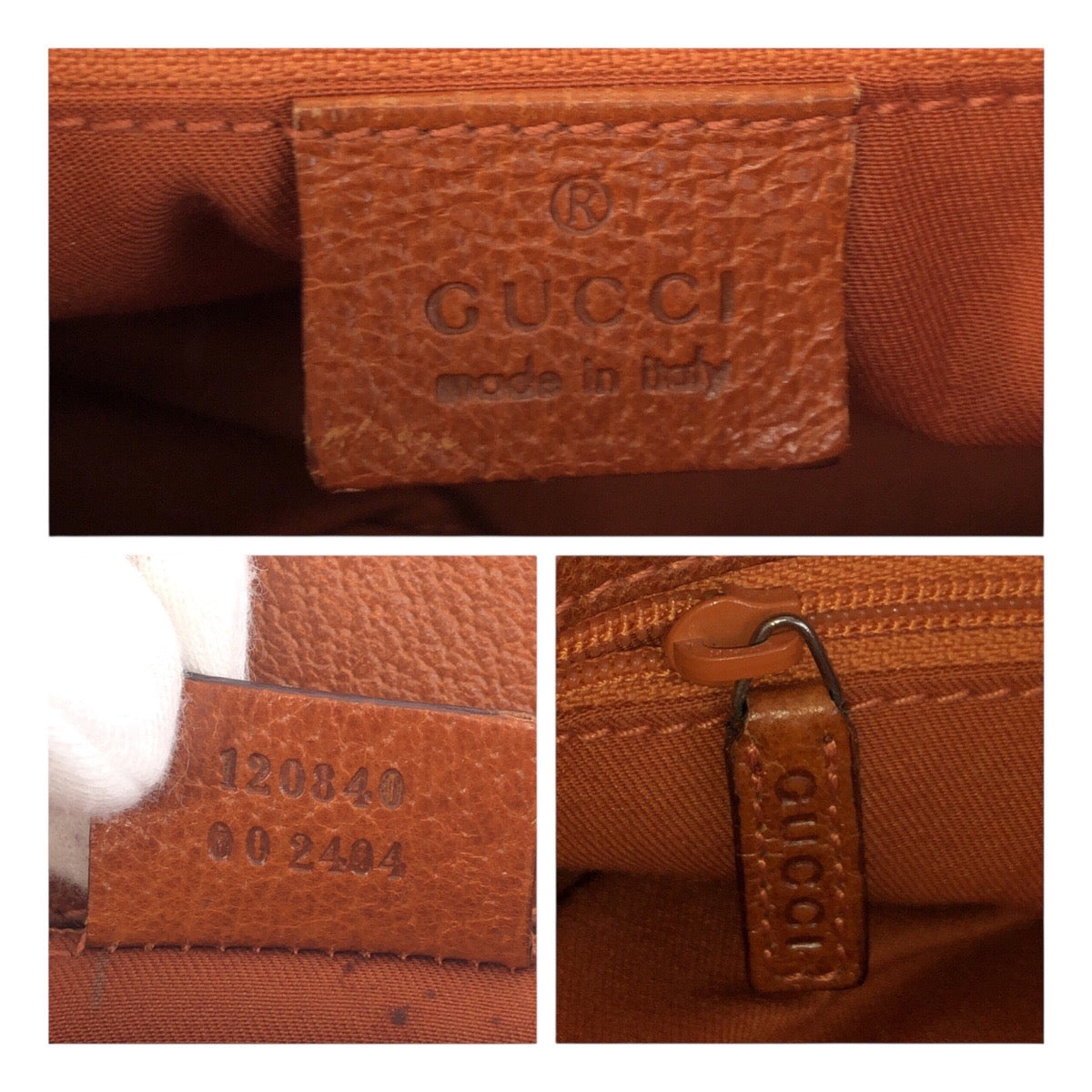GUCCI Tote Bag 120840 GG canvas Beige Brown SilverMetal