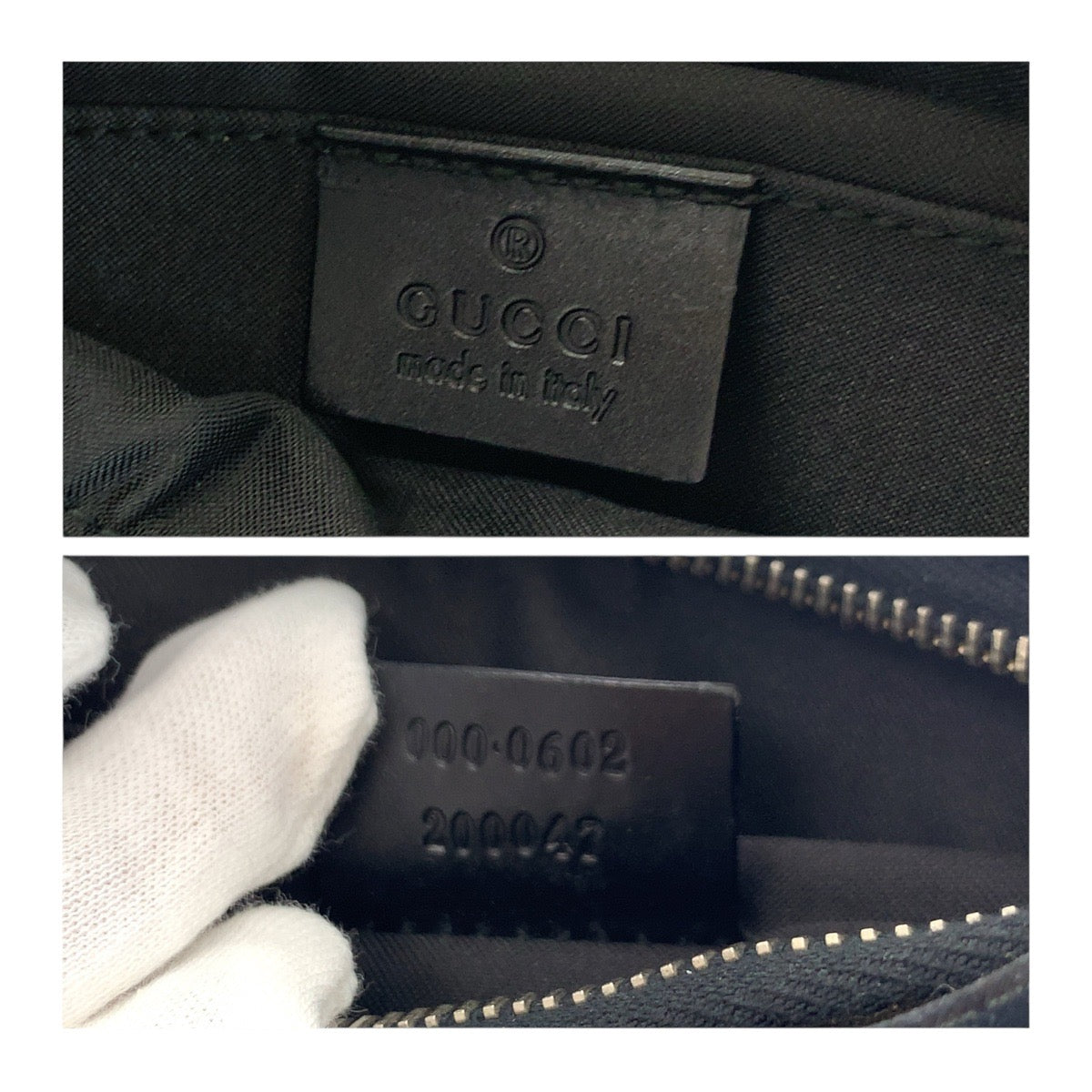GUCCI Shoulder Bag 000 0602 GG canvas black