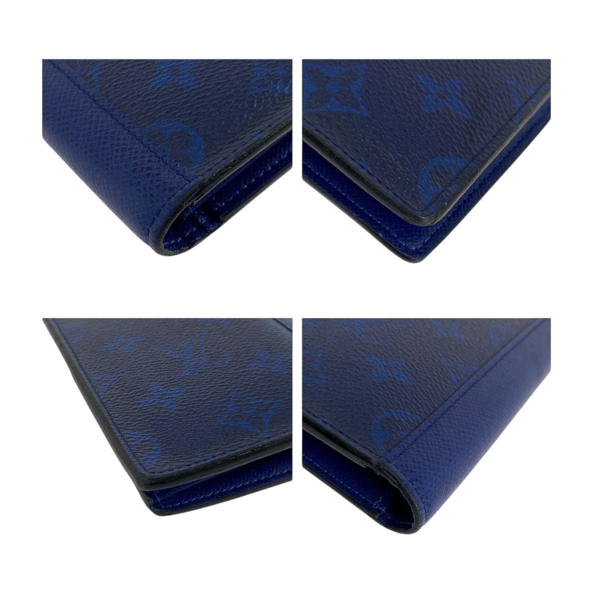 LOUIS VUITTON Long Wallet Purse M30297 Taiga Cobalt Blue SilverMetal Taigalama Portefeuille Braza