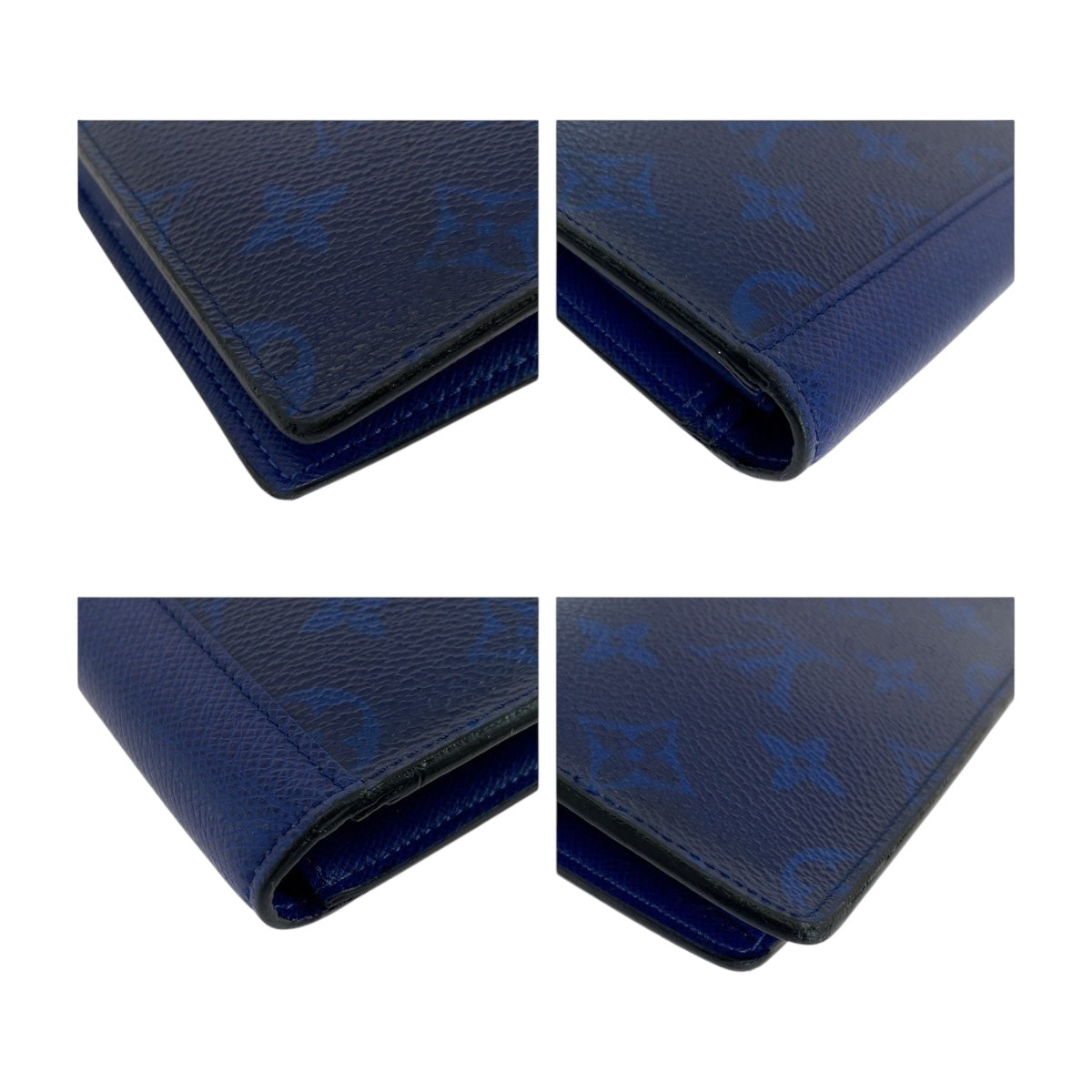 LOUIS VUITTON Long Wallet Purse M30297 Taiga Cobalt Blue SilverMetal Taigalama Portefeuille Braza