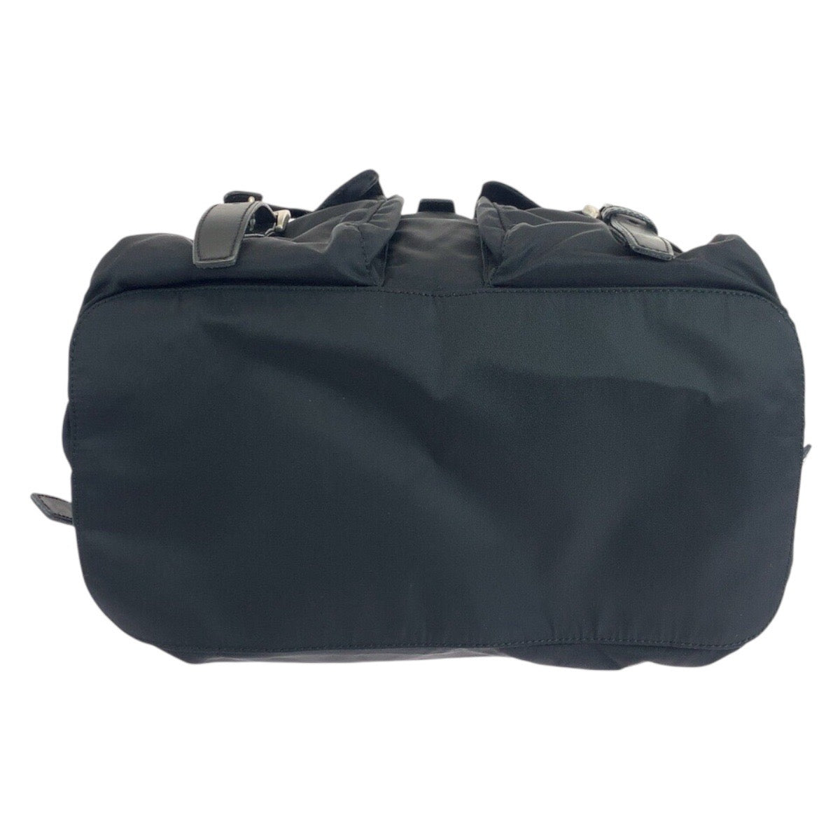 PRADA Backpack Nylon Black SilverMetal Test leather