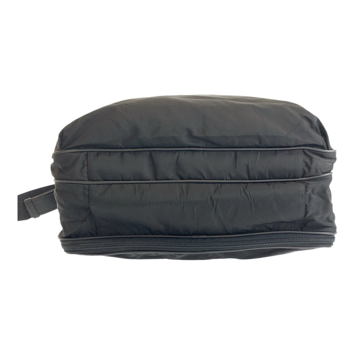 PRADA Business bag Nylon Black SilverMetal Test Triangle With logo