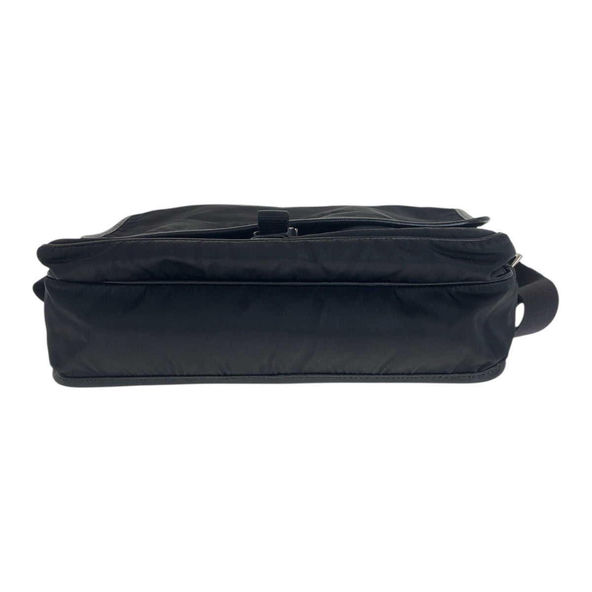 PRADA Shoulder Bag Nylon Black SilverMetal Test Triangle With logo