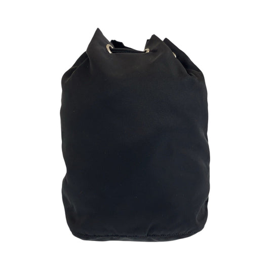 PRADA Pouch Nylon Black SilverMetal Test Triangle With logo