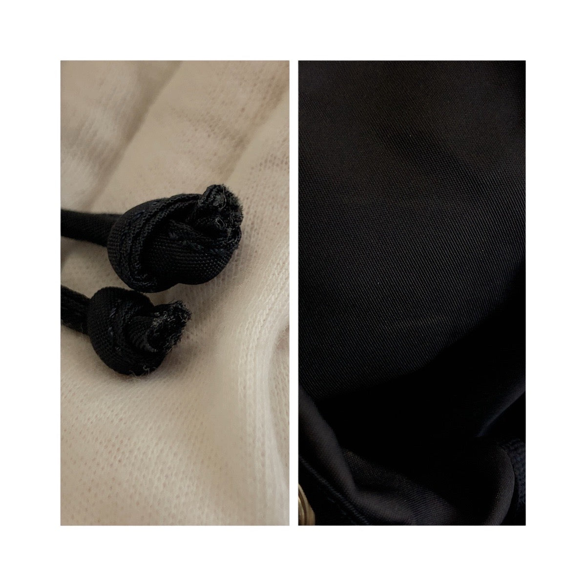 PRADA Pouch Nylon Black SilverMetal Test Triangle With logo