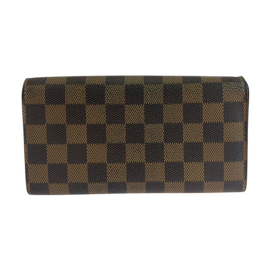 LOUIS VUITTON Damier Ebene Sarah Long Wallet