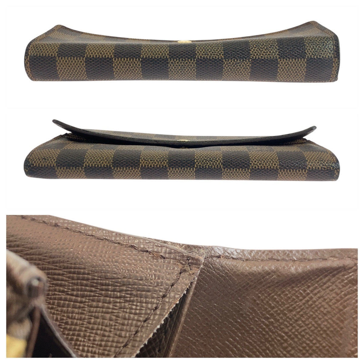 LOUIS VUITTON Damier Ebene Sarah Long Wallet