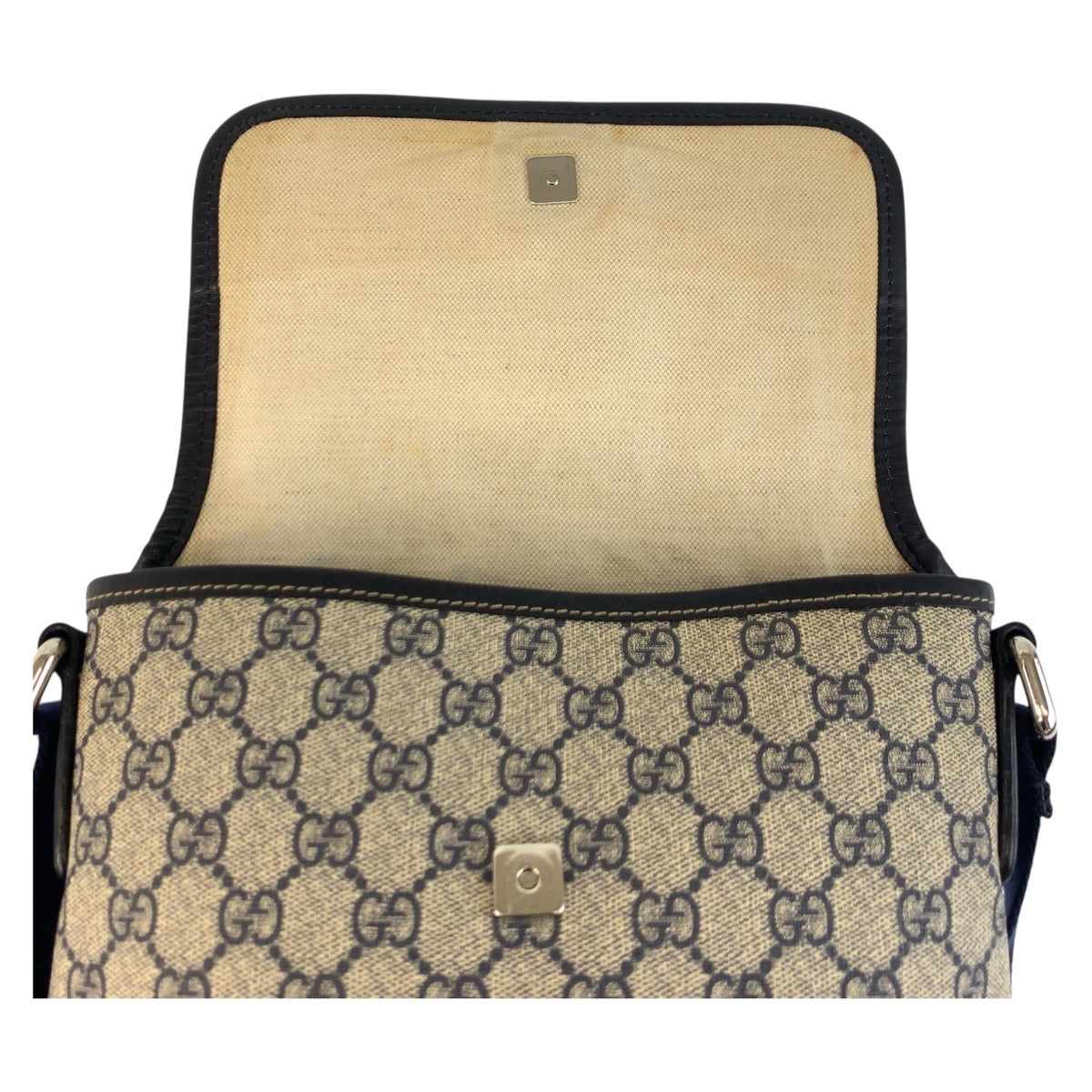 GUCCI Shoulder Bag 223666 GG Supreme Canvas gray