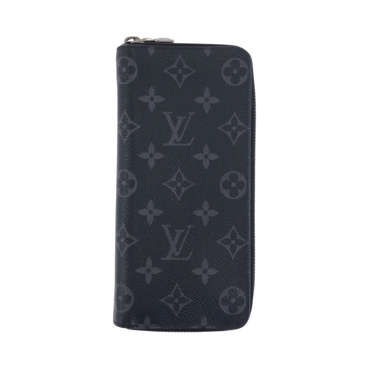 LOUIS VUITTON Long Wallet Purse M62295 PVC black Monogram Eclipse Zippy Wallet Vertical