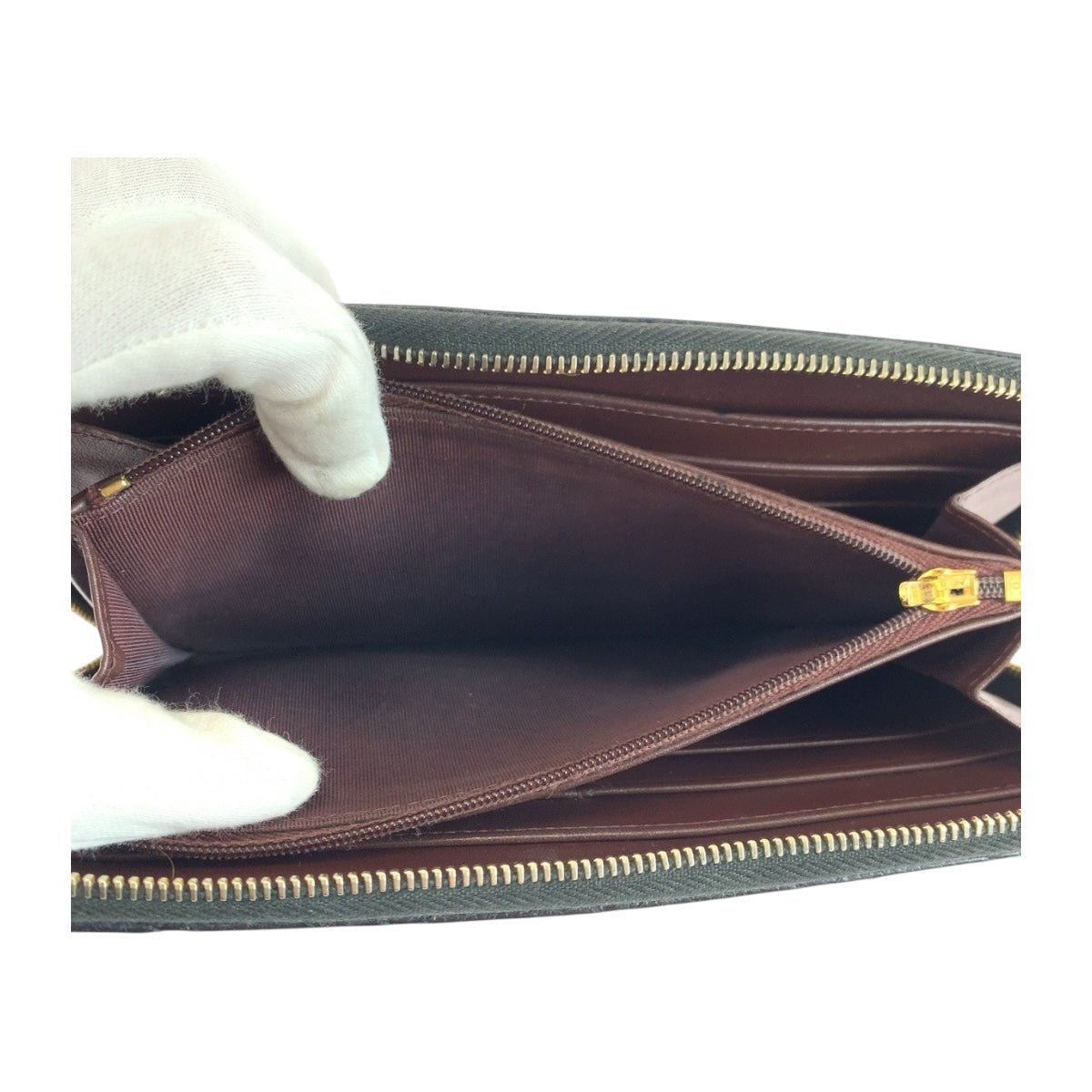 CHANEL Long Wallet Purse Caviar skin Black GoldMetal Matrasse COCO Mark