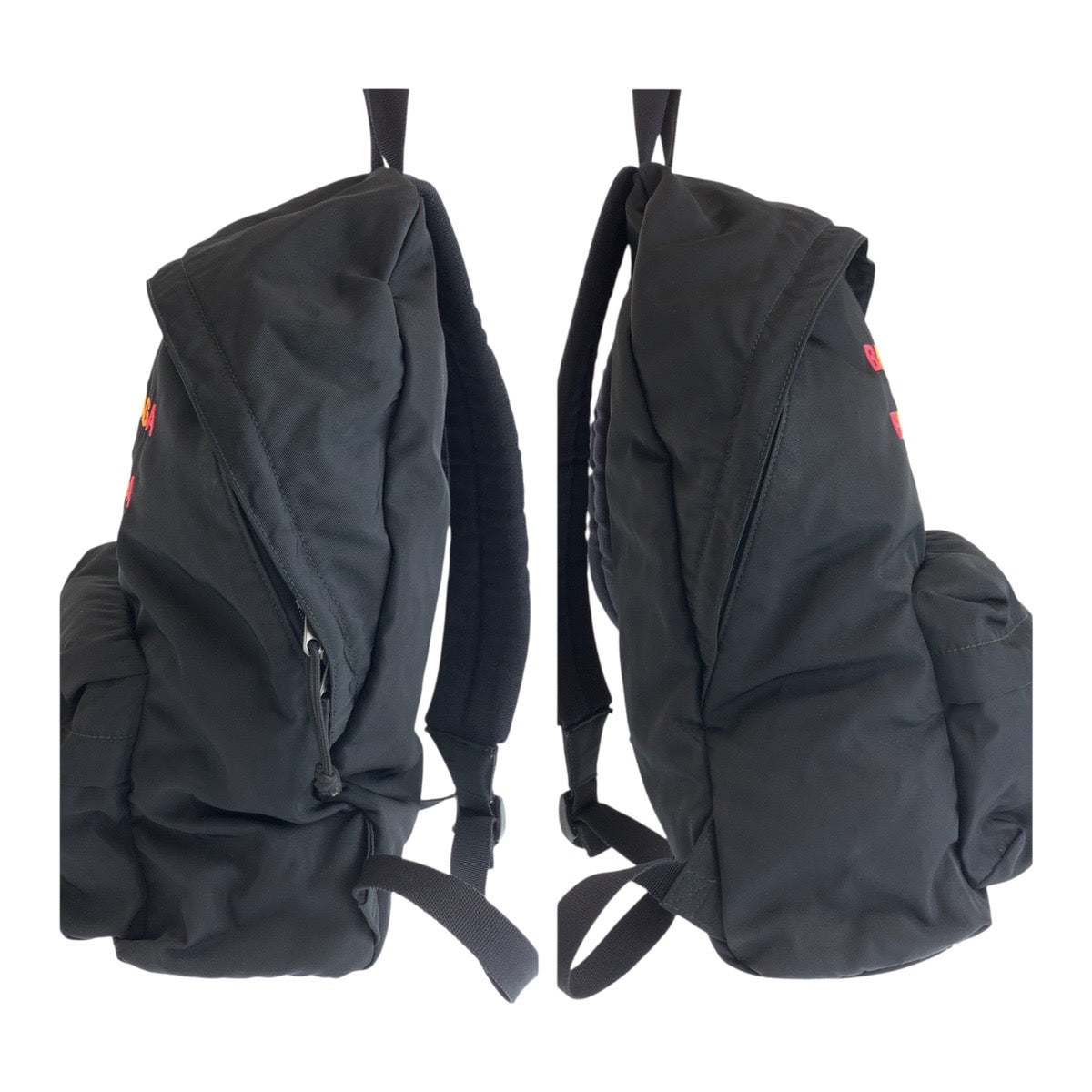 BALENCIAGA Backpack 503221 Nylon black Explorer logo