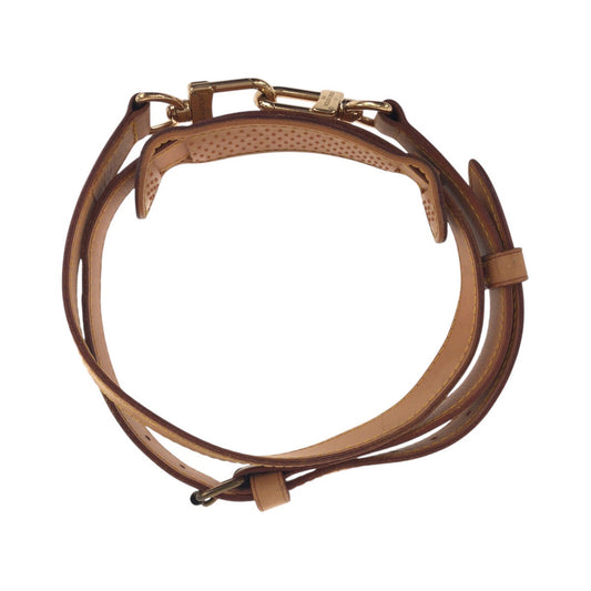 LOUIS VUITTON Shoulder Bag leather Brown Gold Metal