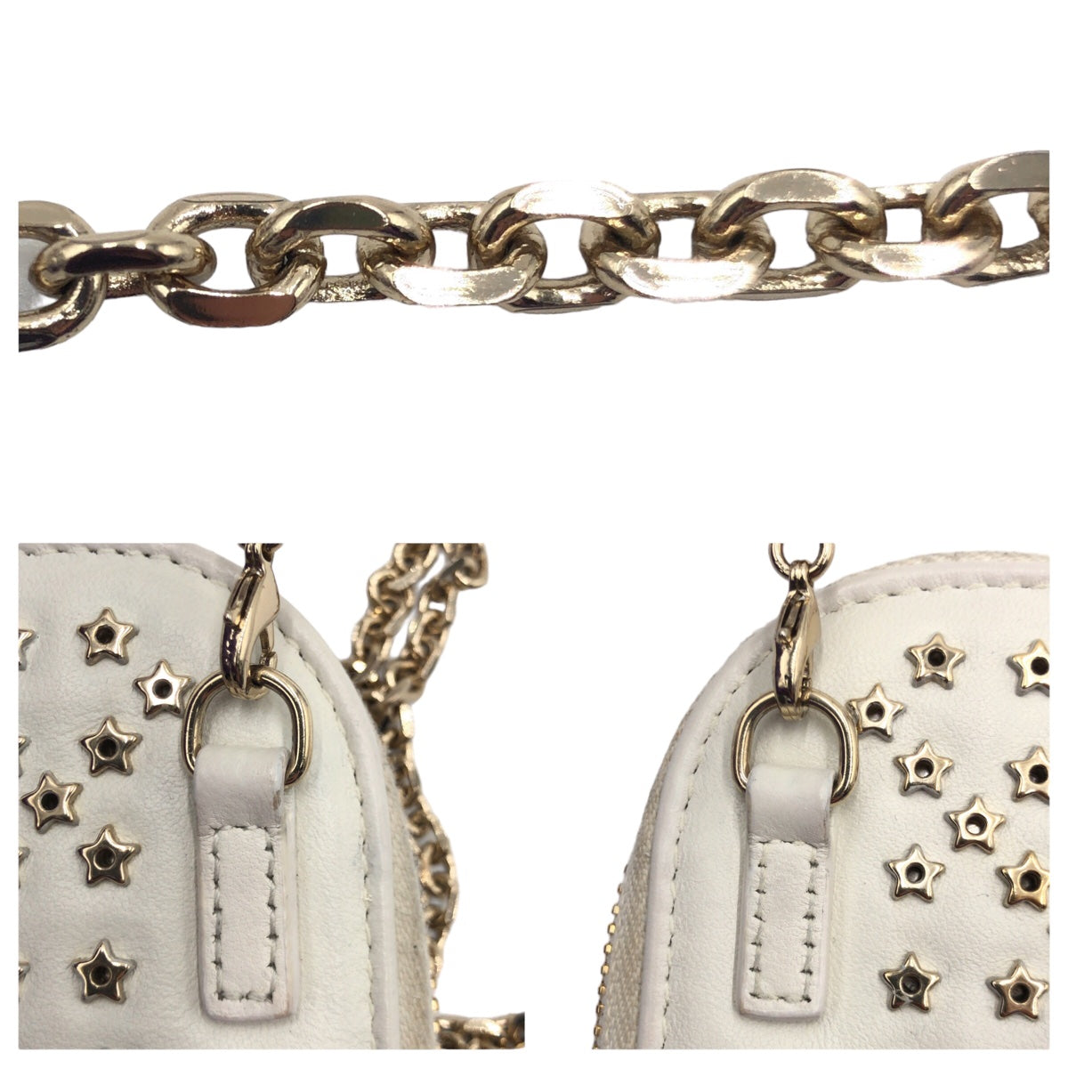 Dior Shoulder Bag S0872BNHB leather White GoldMetal Lady Dior