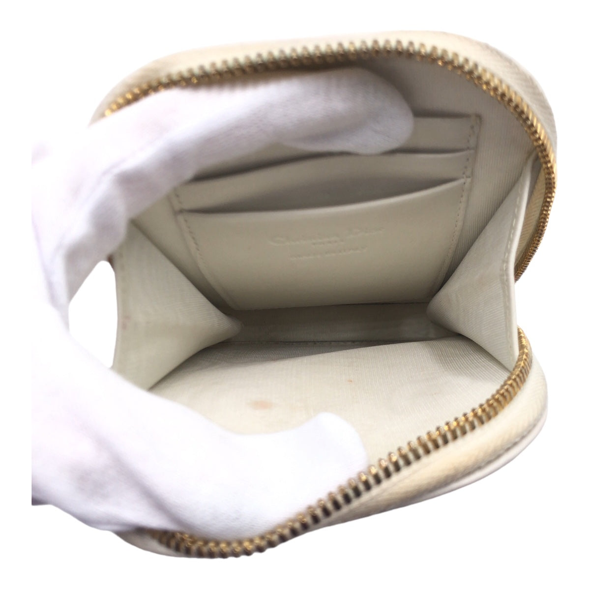 Dior Shoulder Bag S0872BNHB leather White GoldMetal Lady Dior