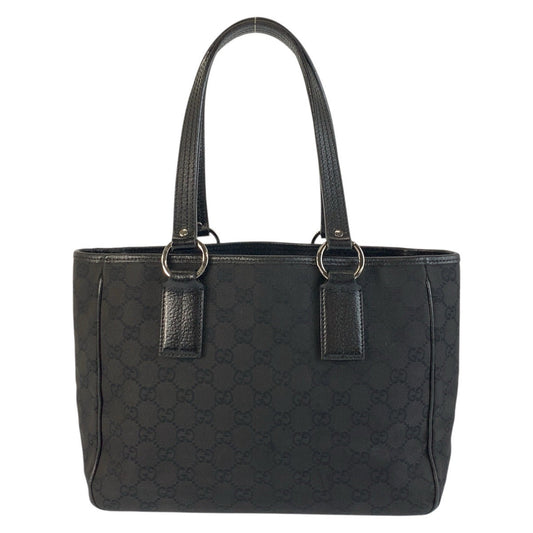 GUCCI Tote Bag 113019 GG canvas Black SilverMetal